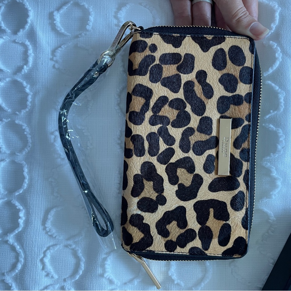 Dune London Cheetah Print Wristlet Wallet - Picture 3 of 5